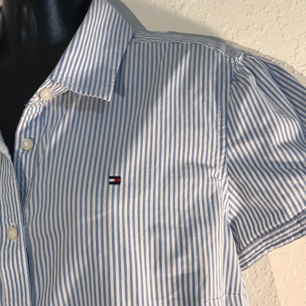 Tommy Hilfiger Large Classic Blue White Stripe Top